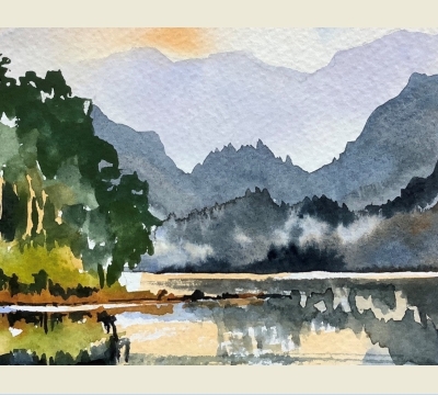 Iconic Lakeland Landscapes, in Watercolour - 'The Jaws of Borrowdale' from Derwentwater  - step by step with Mark Bradley